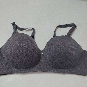 Torrid Heather Grey 360 Back Slimming Wire Free Pushup Plunge Bra size 46D